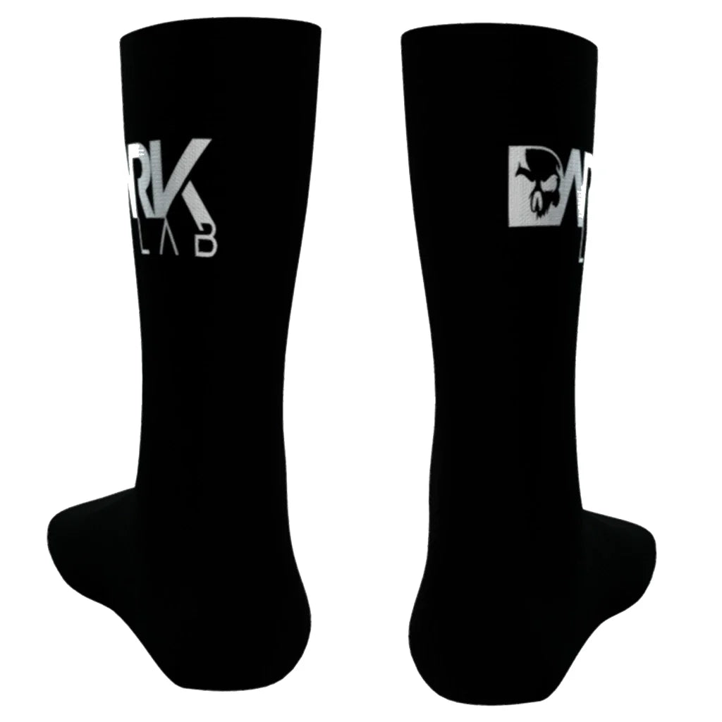 Pares De Meia Cano Alto Preta Dark Lab
